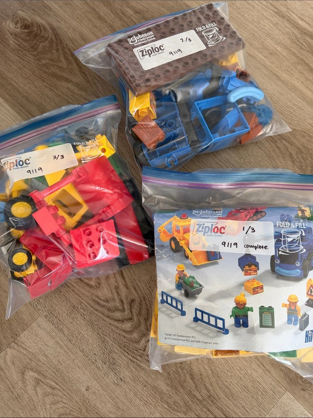Lego Yellow Blue Red Construction Playset Pieces
